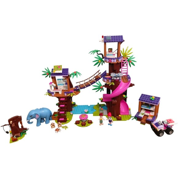 LEGO FRIENDS 41424 Jungle Rescue Base Set Elephant Sloths Figures Vehicle Lot - Picture 1 of 10